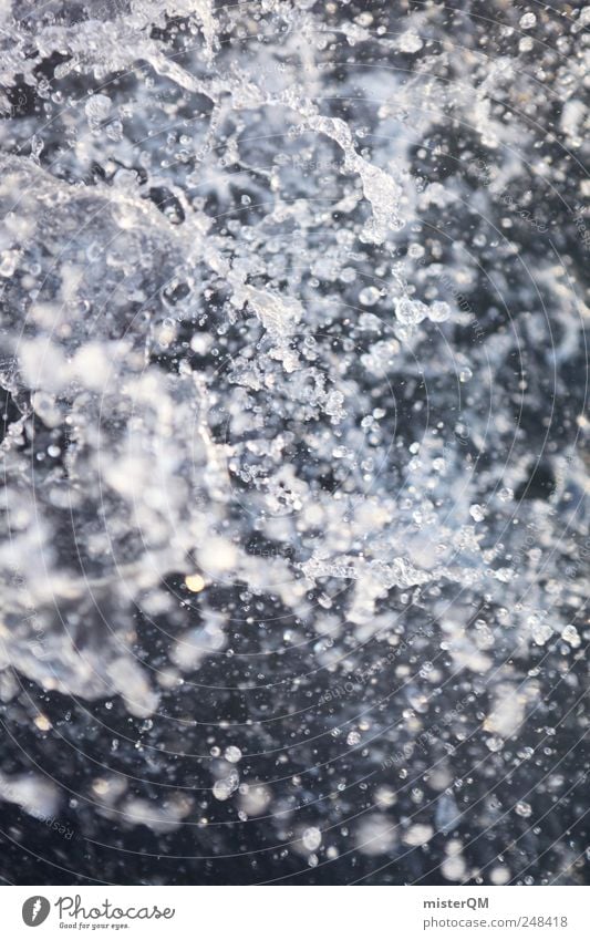 Space. Art Esthetic Water Drops of water Surface of water Inject White White crest Foam Particle Elements Time Frozen Fresh Splash Wet Cold Refreshment Ocean