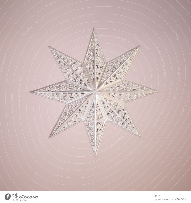 star Decoration Kitsch Odds and ends Star (Symbol) Metal Esthetic Glittering Pink Silver Colour photo Interior shot Deserted Copy Space left Copy Space right