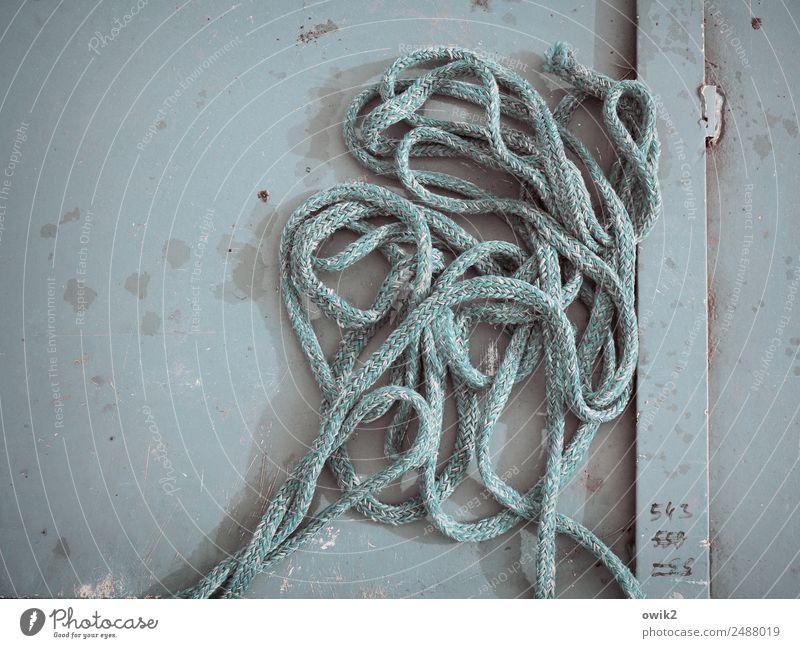 knitting pattern Rope Lie Wait Maritime Under Colour photo Subdued colour Exterior shot Close-up Detail Structures and shapes Deserted Copy Space left
