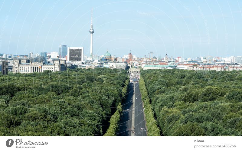 Berlin Skyline, Panorama with Tiergarten Style Tourism Trip Far-off places Freedom Sightseeing City trip Workplace Office Advertising Industry Architecture