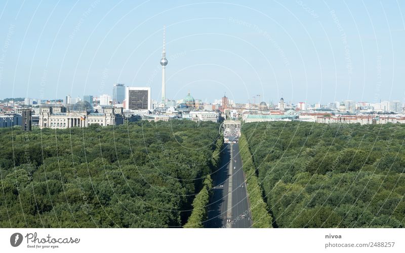 Skyline Berlin. Panorama with zoo Tourism Trip Adventure Far-off places Freedom Sightseeing City trip Workplace Economy Architecture Environment Cloudless sky