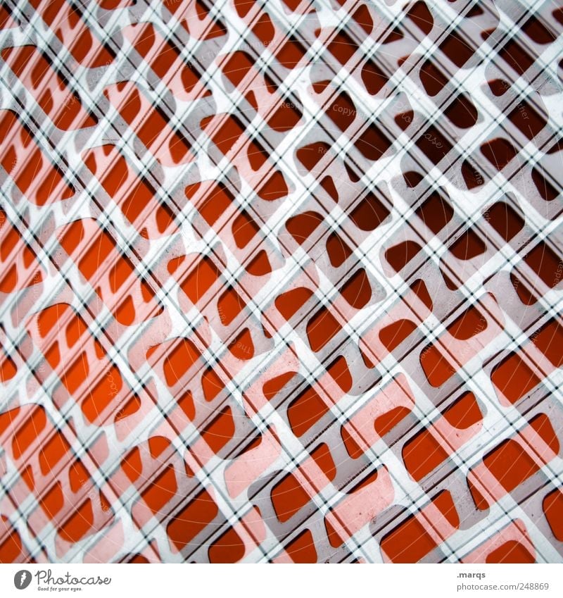 Red Alert Style Design Grating Metal Exceptional Uniqueness Chaos Colour Surrealism Colour photo Close-up Experimental Abstract Pattern Structures and shapes