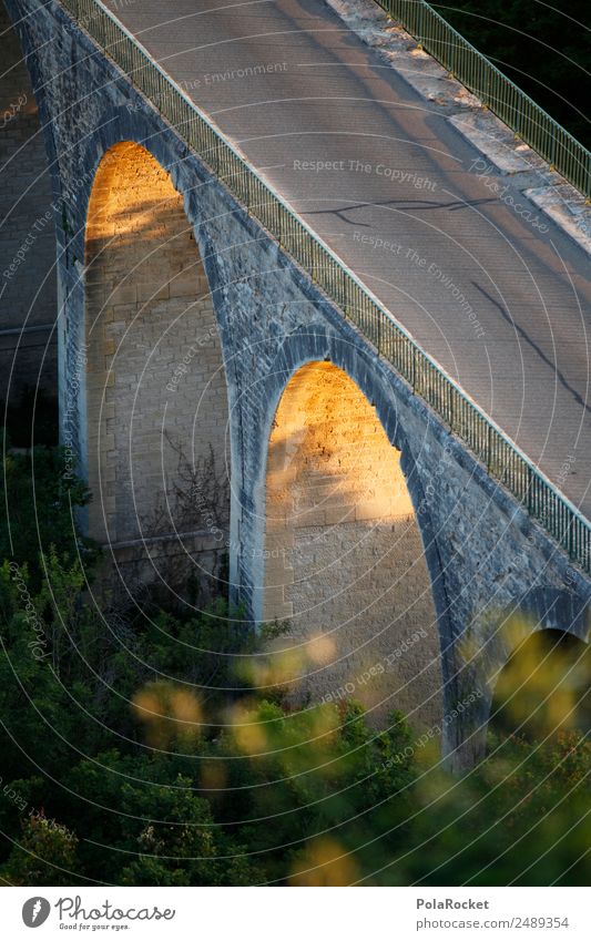 #A# Bridge Gold Environment Esthetic France Provence Sunlight Sunbeam Dusk Bridge railing Bridge pier Bridge building Street Road traffic Infrastructure