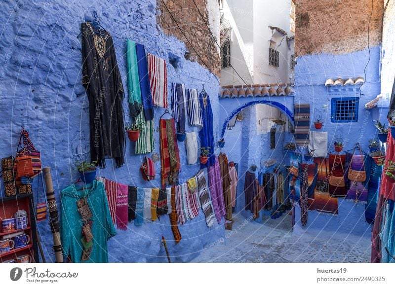 Chaouen the blue city of Morocco. Shopping Vacation & Travel Tourism Village Town Downtown Building Architecture Old Blue Chechaouen maroc medina kasbah riad