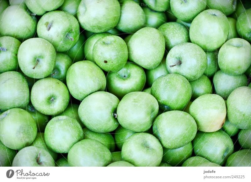 apples Food Fruit Apple Nutrition Healthy Glittering Sour Many quantity Green Bilious green Grass green green apple apple variety Fruity Vitamin Granny Smith