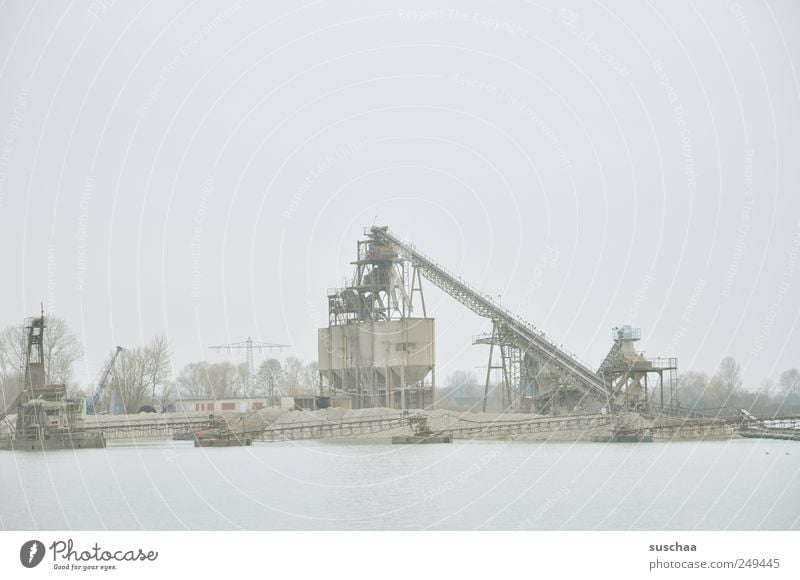 dredging. Environment Elements Sand Air Water Sky Winter Lakeside Steel Cold Lake Baggersee Gravel pit Materials handling Conveyor belt Economy Industry