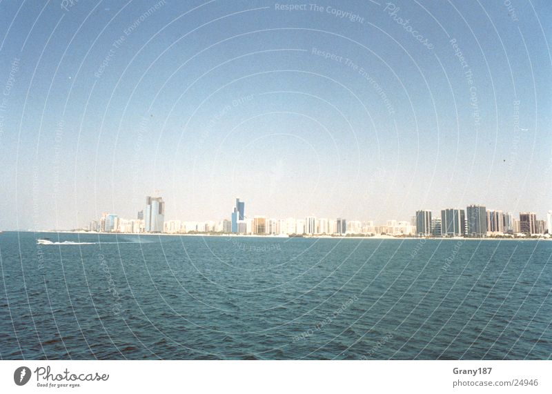 Skyline Abu Dhabi Town High-rise Advertising executive Poster Panorama (View) Vacation & Travel Success Water advertising material billboard advertising TV