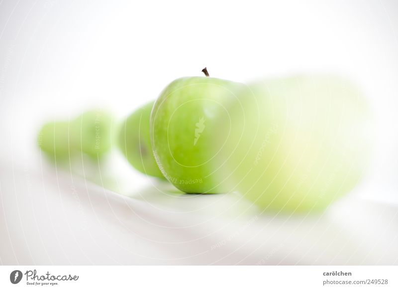 apple Food Fruit Green White Apple Fresh Delicious Healthy High-key Colour photo Multicoloured Interior shot Detail Deserted Copy Space left Copy Space right