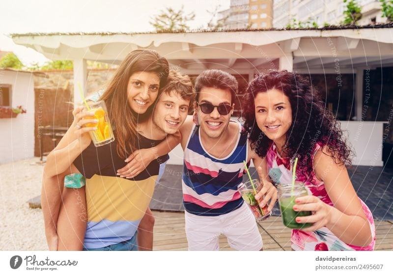 Group of people having fun in summer party Vegetable Fruit Beverage Alcoholic drinks Lifestyle Joy Happy Beautiful Leisure and hobbies Vacation & Travel Summer