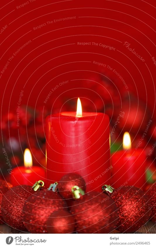 Christmas lighting Design Happy Winter Decoration Table Feasts & Celebrations Christmas & Advent Candle Ornament Dark Red White Colour Tradition christmas flame