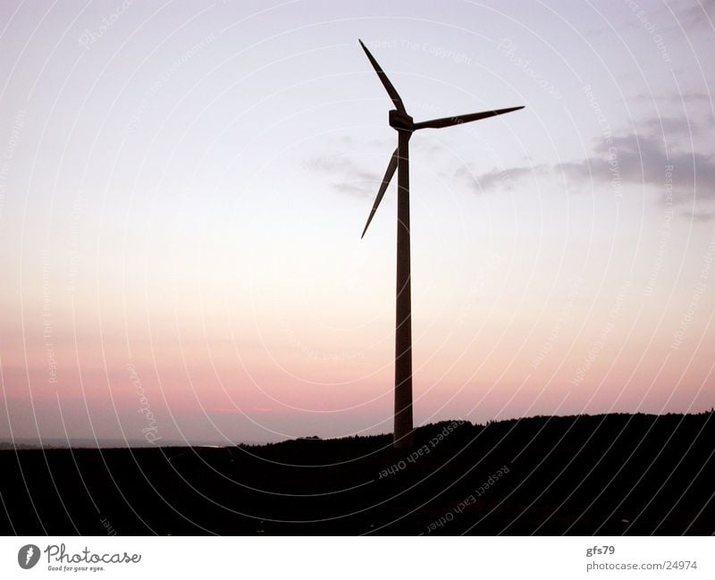 The wheel Wind energy plant Sunset Science & Research Silhouette Sky Dusk