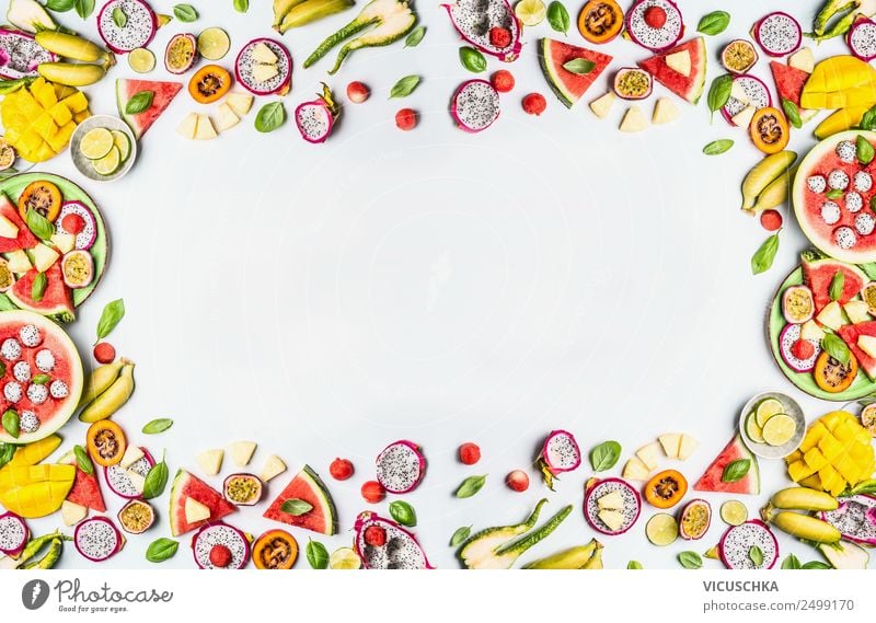 Fruit frame on white background - a Royalty Free Stock Photo from Photocase