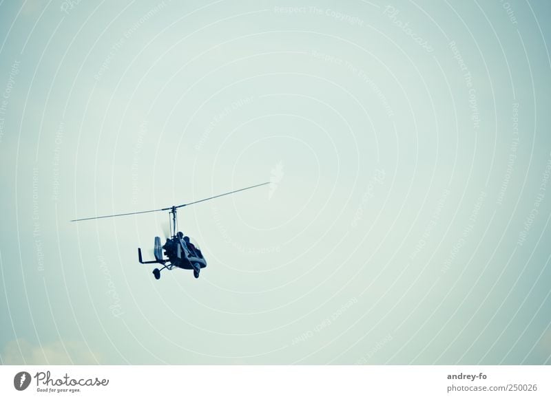 Gyrocopter?! Aviation Helicopter Aircraft Pilot Flying Free Infinity Fear of flying Sky Neutral Background Means of transport Air show Freedom Brave Small