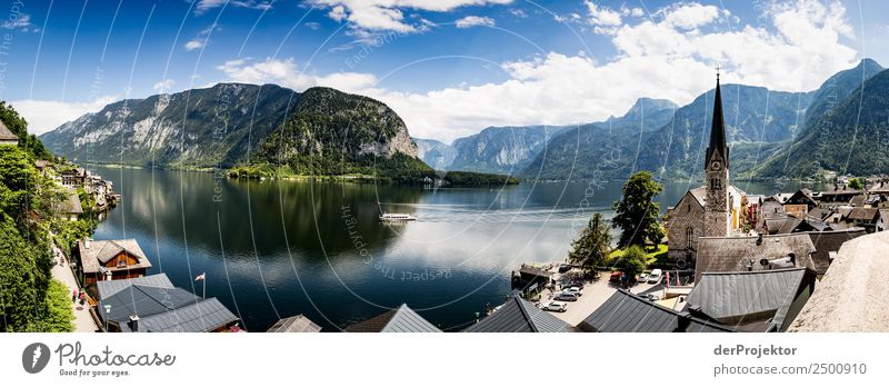 Panorama over Lake Hallstatt Vacation & Travel Tourism Trip Far-off places Freedom Sightseeing City trip Cruise Mountain Hiking Environment Nature Summer
