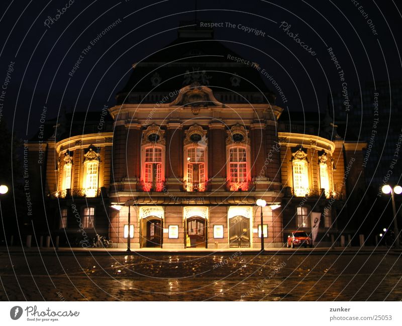 Hamburg Music Hall Night Light Building Historic Concert Opera Old Architecture