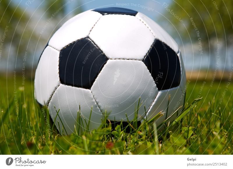 Soccer ball Joy Playing Sports Track and Field Ball Stadium School Schoolyard Grass Park Leather Green Black White Competition Action background circle