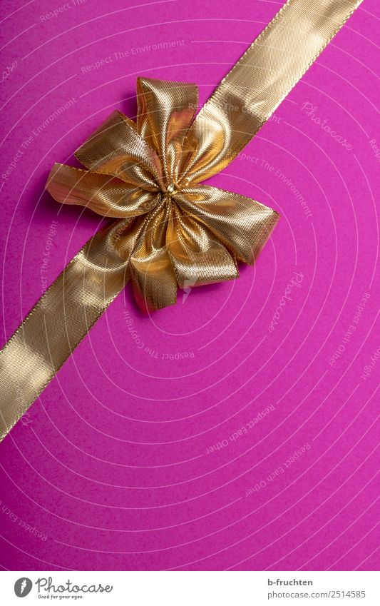 gift ribbon Feasts & Celebrations Wedding Birthday Paper Packaging Package String Knot Bow Elegant Hip & trendy Beautiful Gold Violet Pink Love Surprise
