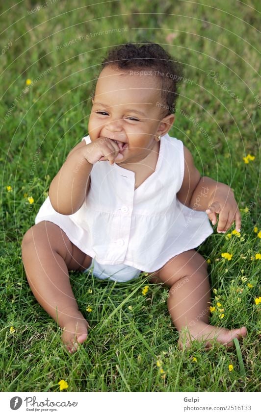 adorable happy baby on the green grass Happy Beautiful Body Garden Child Baby Toddler Woman Adults Parents Mother Warmth Grass Smiling Love Happiness Small New