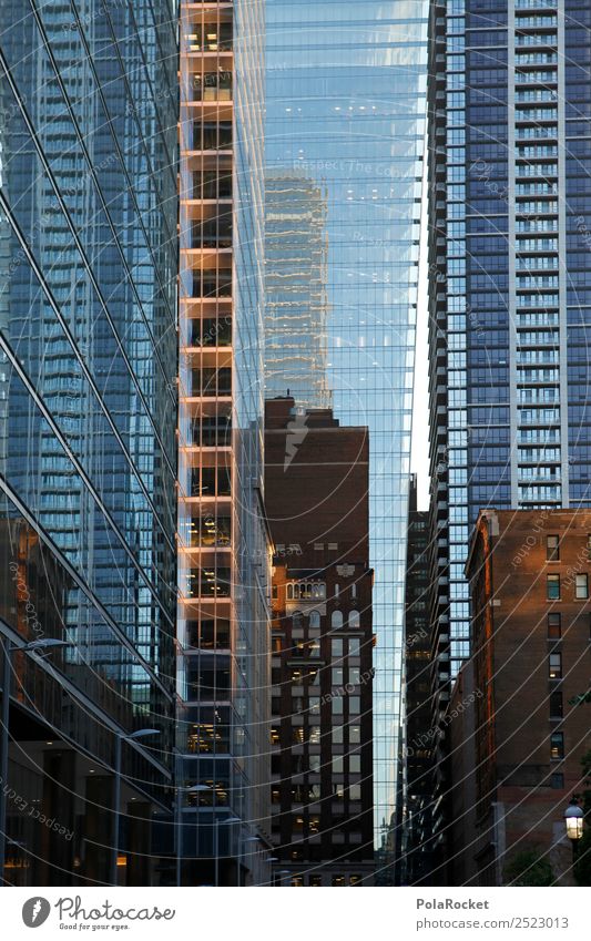 #A# Facade Labyrinth Populated Esthetic City Toronto Cladding Glas facade Building High-rise Canada Colour photo Subdued colour Exterior shot Detail