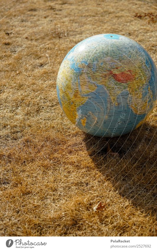 #S# Drought III Environment Nature Threat Earth Planet Round Grass Straw Burnt Warmth Climate change Climate protection Yellow Continents Desert Problem