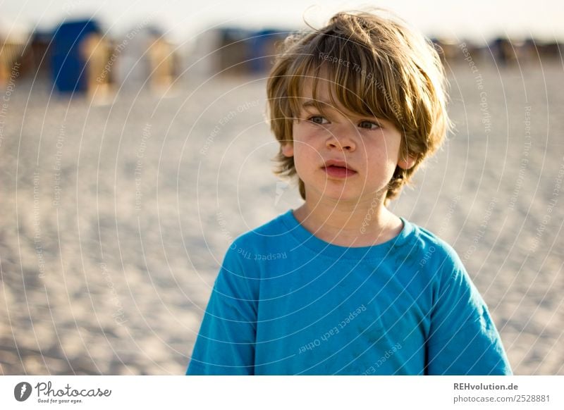 Boy on the beach Leisure and hobbies Vacation & Travel Tourism Freedom Summer Summer vacation Beach Human being Masculine Child Boy (child) Infancy Face 1