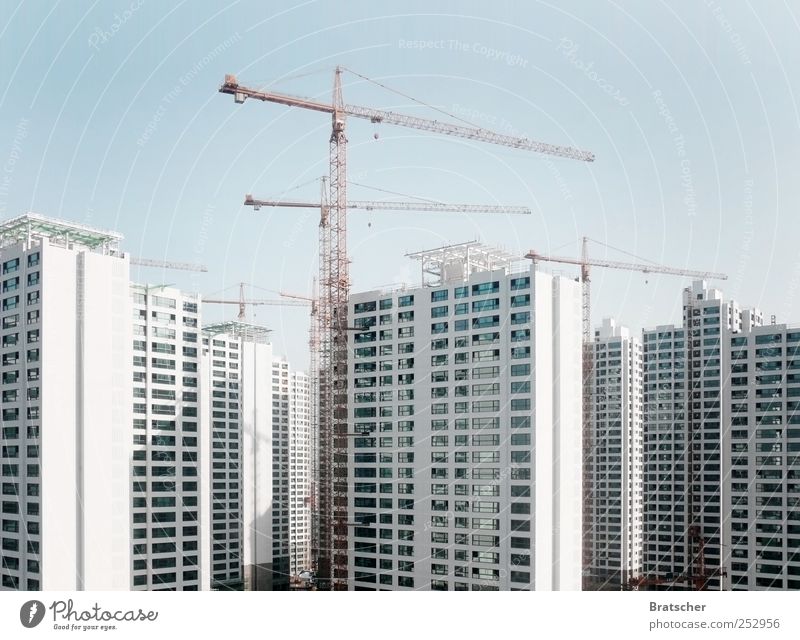 7.000.000.000 Construction site Manmade structures Building High-rise Settlement Quarter Tall Crane Gigantic Flat (apartment) House hunting House location