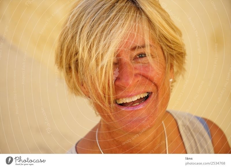 Happiness is... Summer Flirt Human being Feminine Woman Adults Life Head Hair and hairstyles Face 1 45 - 60 years Laughter Looking Happy Natural Positive Warmth