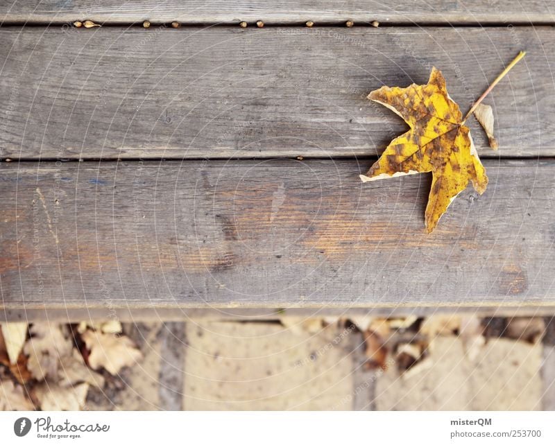 Park bench. Art Esthetic Contentment Under Leaf Maple leaf Yellow Idyll Autumn Autumn leaves Autumnal Early fall Autumnal colours Autumnal weather Autumn wind