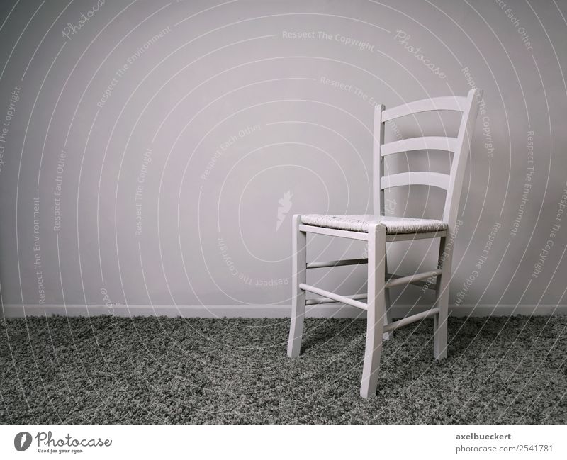 empty chair in grey room Career Free Gray Empty Vacancy Room Chair Carpet Gloomy Flat (apartment) vacant grey in grey Monochrome Colour photo Subdued colour