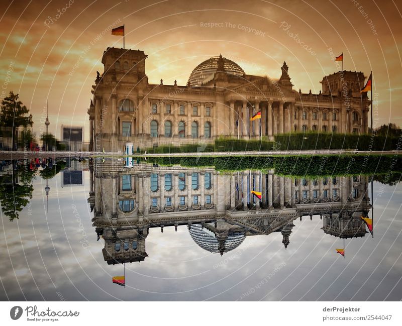 In the morning at the Reichstag Vacation & Travel Tourism Trip Freedom Sightseeing City trip Summer Capital city Tourist Attraction Landmark Monument Old