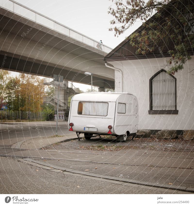 city camping House (Residential Structure) Places Bridge Street Caravan Gloomy Town Colour photo Exterior shot Day