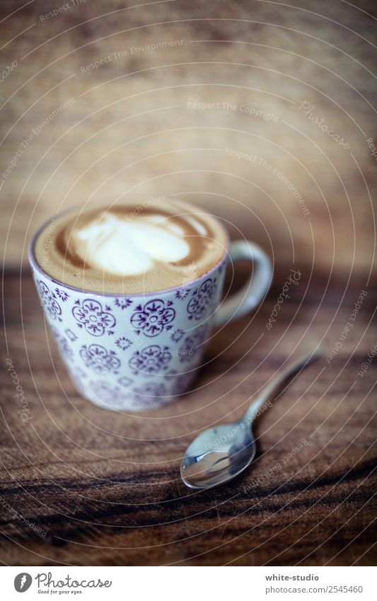 Have a Break! Beverage Coffee To enjoy Cappuccino To have a coffee Coffee cup Coffee break milk foam latte type barista Heart Coffee froth Teaspoon Relaxation
