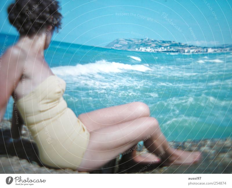 La croisette Woman Vacation & Travel Beach Coast Sixties Blur Ocean Waves
