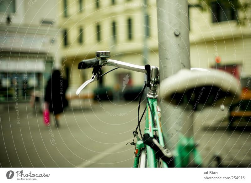 Vienna Bicycle 1 Human being Town Populated House (Residential Structure) Places Wall (barrier) Wall (building) Street Colour photo Exterior shot Silhouette