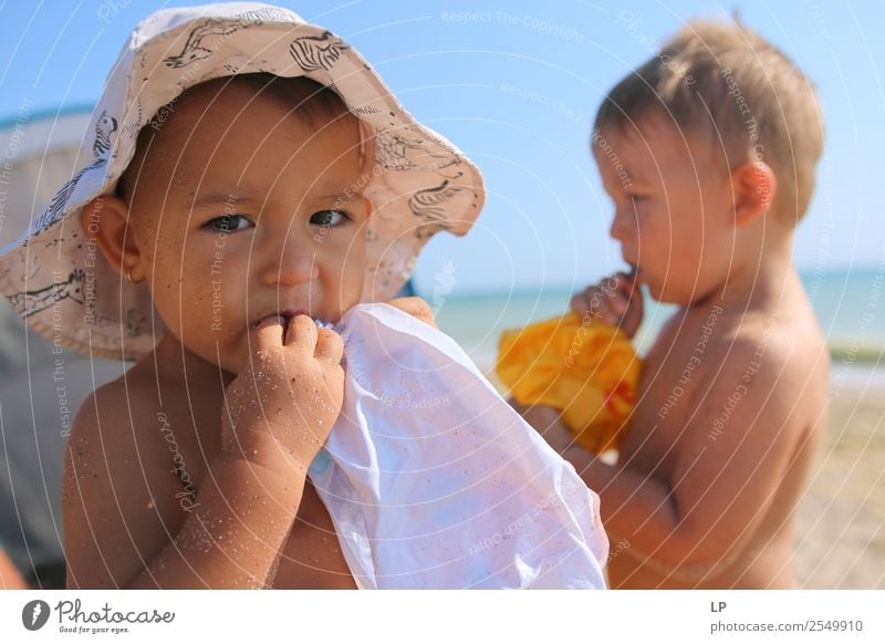 children at the beach Lifestyle Leisure and hobbies Playing Children's game Vacation & Travel Summer vacation Parenting Education Human being Masculine Feminine