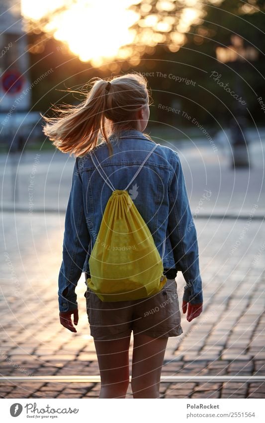 #A# girl crossing 1 Human being Running Walking Running sports Pouch Woman To go for a walk Youth (Young adults) Young woman Dresden Traverse Colour photo