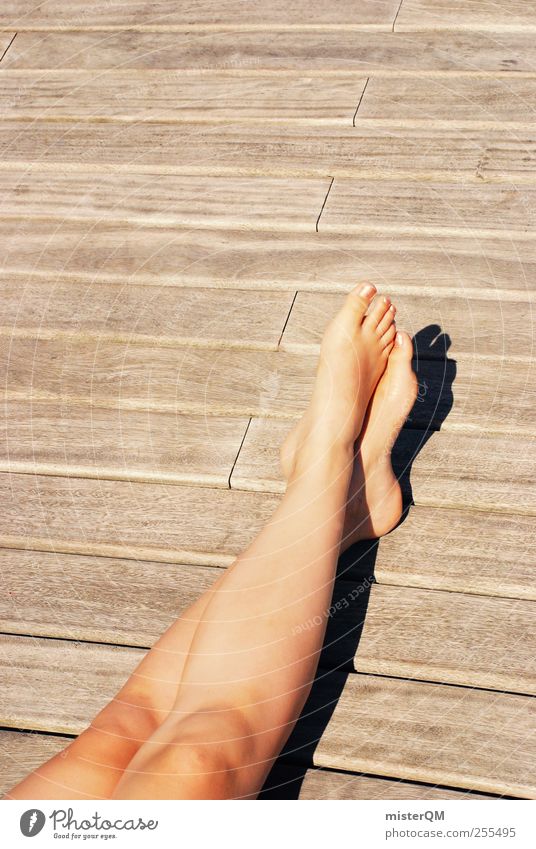 Chillin. Art Beautiful weather Esthetic Legs Summer Summer vacation Sunbathing Sunlight Woman Freedom Leisure and hobbies Relaxation Barefoot Colour photo