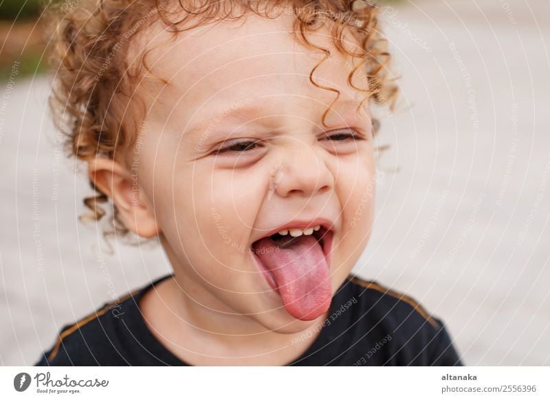 Portrait of happy child Joy Happy Beautiful Face Life Child Human being Baby Toddler Boy (child) Man Adults Infancy Mouth Smiling Laughter Happiness Small Funny