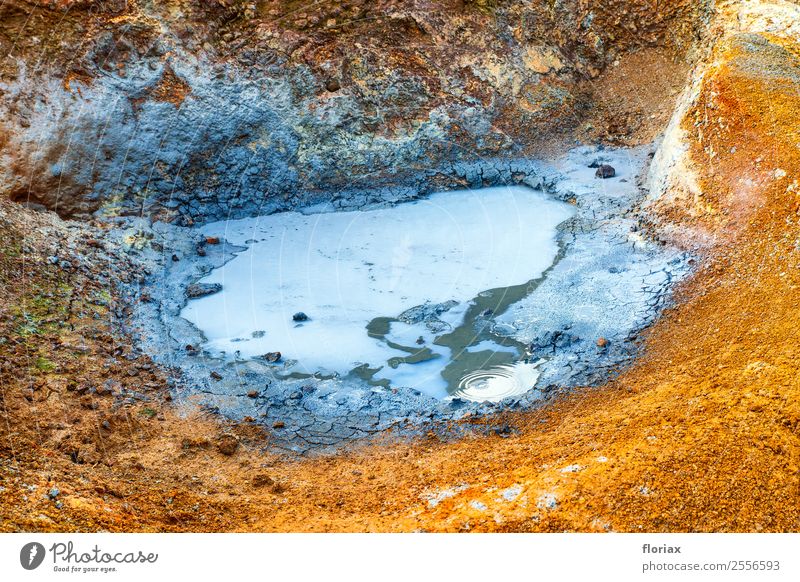 Hot mud hole on Iceland Vacation & Travel Tourism Trip Adventure Far-off places Hiking Environment Nature Landscape Elements Earth Volcano Hveragerdi Europe