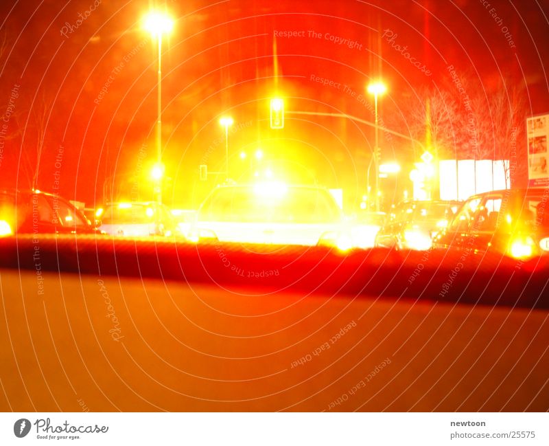 deep red Traffic light Red Long exposure Road traffic Style