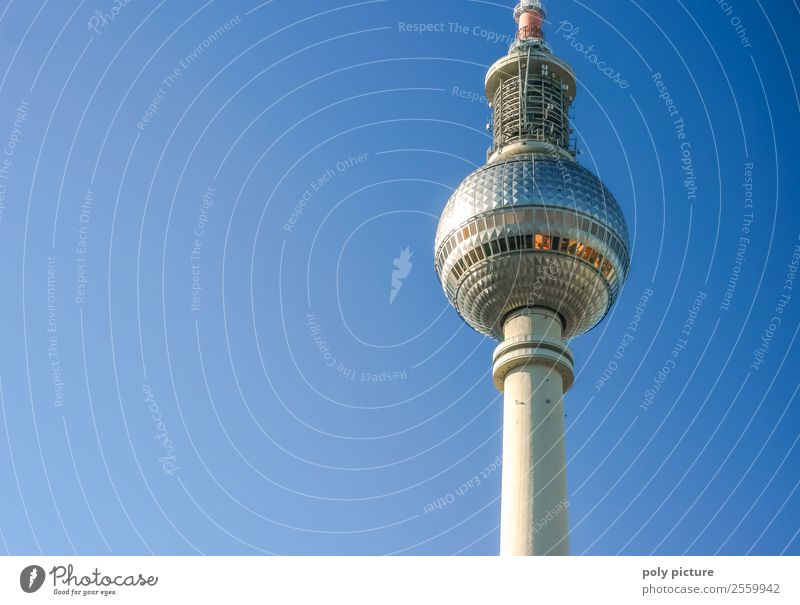 Berlin Television Tower Sky Sky only Cloudless sky Beautiful weather Capital city Deserted Manmade structures Building Architecture Tourist Attraction Landmark