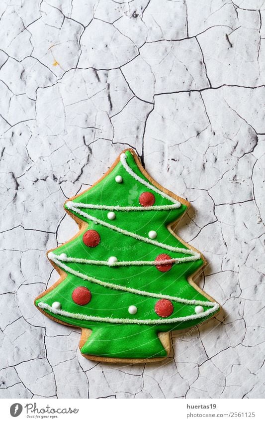 Christmas cookies on wooden table. Food Dessert Candy Vacation & Travel Decoration Feasts & Celebrations Christmas & Advent Family & Relations Tree Delicious