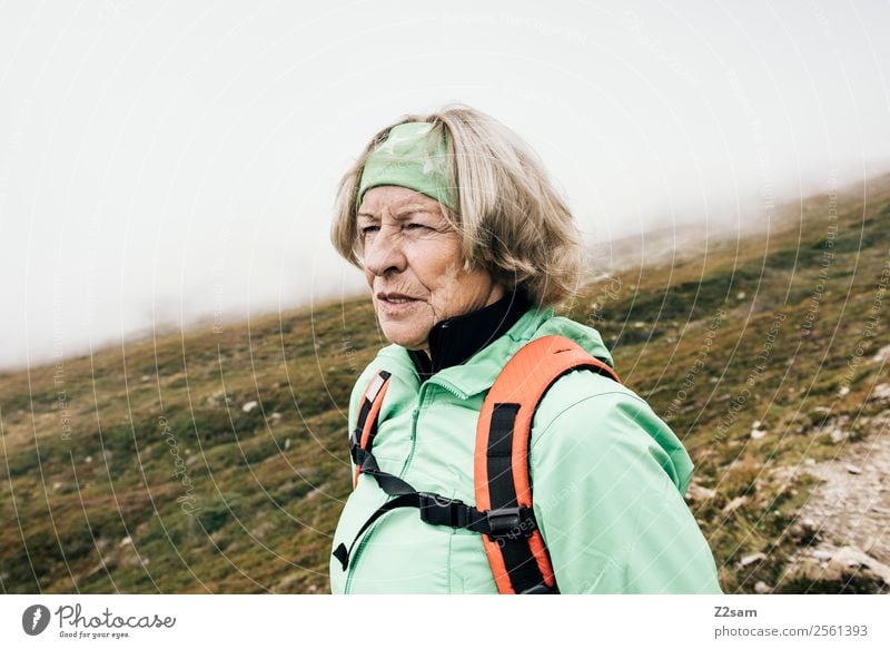 Pensioner hiking Leisure and hobbies Vacation & Travel Mountain Hiking Feasts & Celebrations Woman Adults Female senior 60 years and older Senior citizen Nature