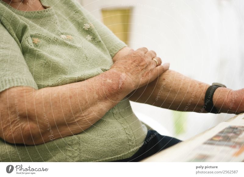 Pensioner's arms crossed Woman Adults Female senior Grandparents Senior citizen Grandmother Arm Hand 60 years and older Identity Uniqueness Concentrate