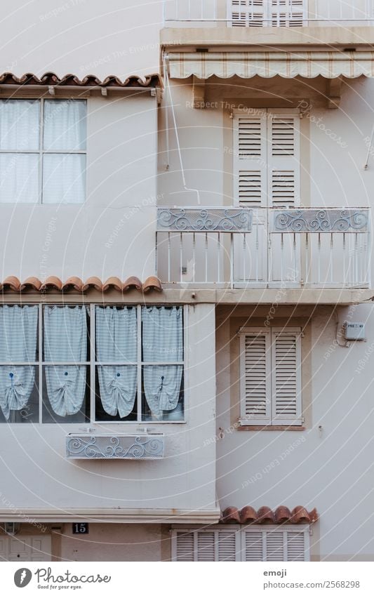 Cannes Town House (Residential Structure) Wall (barrier) Wall (building) Facade Balcony Window Old Bright Colour photo Subdued colour Exterior shot Detail
