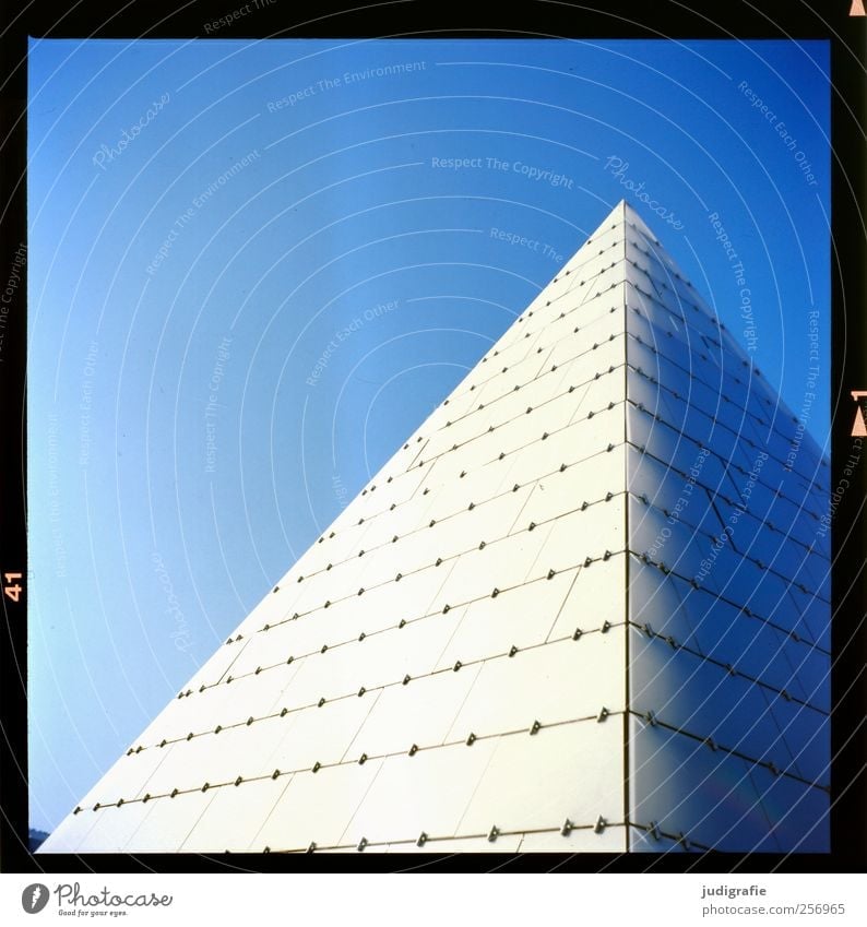 Denmark Sky Cloudless sky House (Residential Structure) Manmade structures Building Architecture Point Blue Pyramid Glass Colour photo Exterior shot Deserted