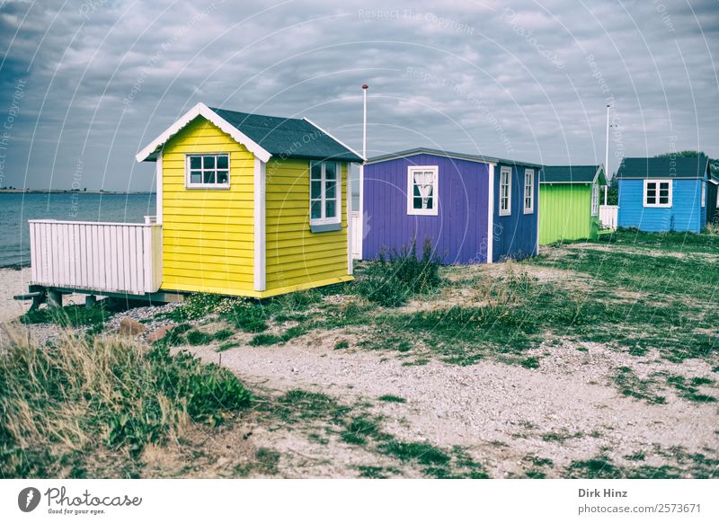 Beach houses on the Danish island of Ærø Vacation & Travel Tourism Trip Far-off places Freedom Summer Summer vacation Ocean Island Nature Landscape Sky Horizon