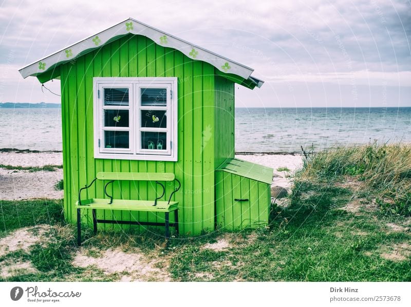 Beach house on the Danish island Ærø Vacation & Travel Tourism Trip Far-off places Freedom Summer vacation Ocean Island Waves Nature Landscape Clouds Horizon