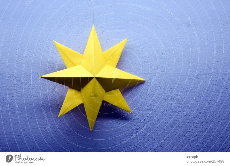 Star Star (Symbol) Structures and shapes Paper Yellow Surface Product Material Outline Illustration Striking surface Christmas & Advent handmade