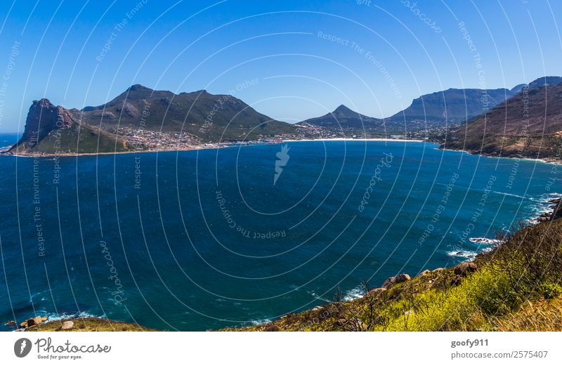 View of Hout Bay South Africa Vacation & Travel Tourism Trip Adventure Far-off places Freedom Ocean Waves Mountain Environment Nature Landscape Water Sky Hill